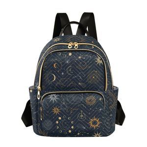 Mini Backpack Magic Constellation Sun Moon Fashion Backpack Purse for🐤